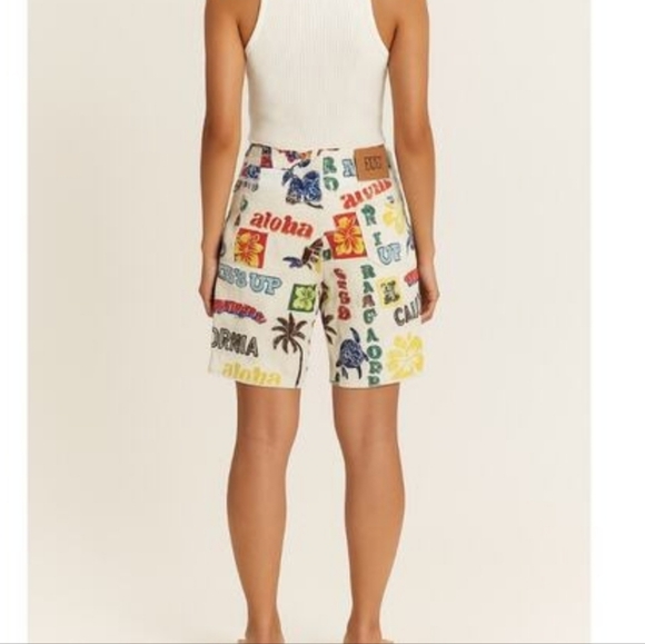 BDG Urban Outfitters Womens Aloha Surf Graphic Shorts California Print Size 25 - Picture 3 of 16